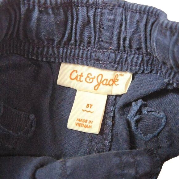 Cat & Jack elastic waistband navy shorts 5t - Picture 3 of 4